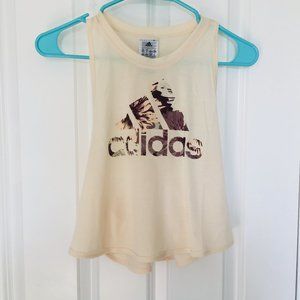 Adidas Athletic Floral Tank Top Training Workout Clothes